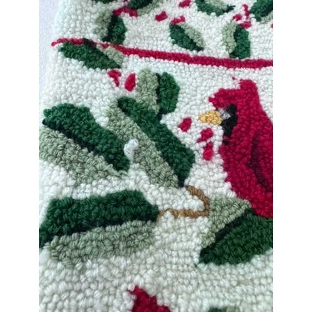 Hook And Loop Cardinals Stocking,‎ Christmas, Holly Branches